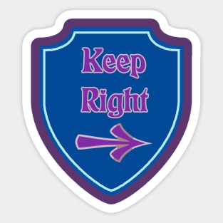 Keep Right Sticker